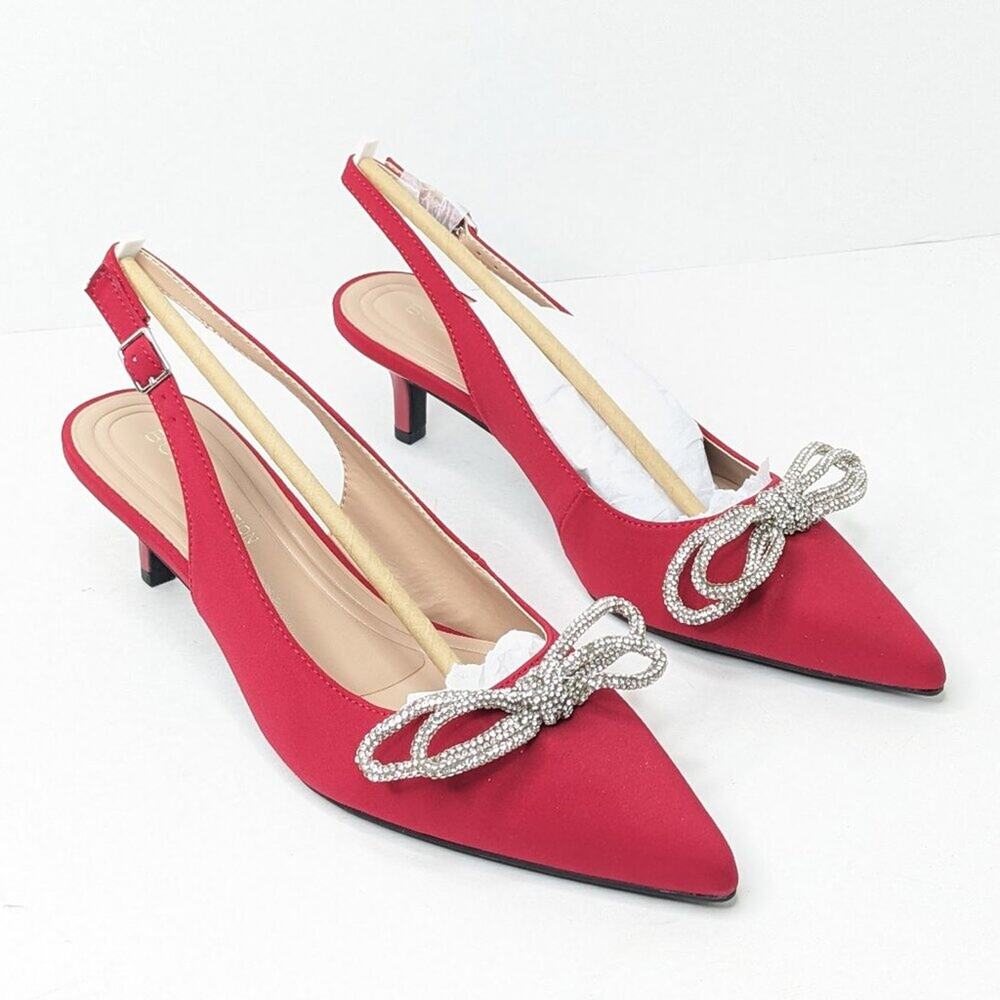 BCBGeneration Donna Slingback Pumps, Red, Women's 6.5